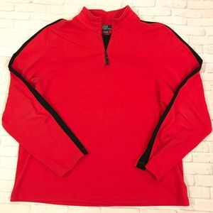 POLO BY RALPH LAUREN Zip Pullover in Red & Black